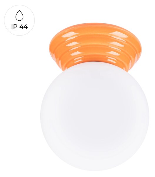 Stropní svítidlo Zori, 1x bílé skleněné stínítko, or