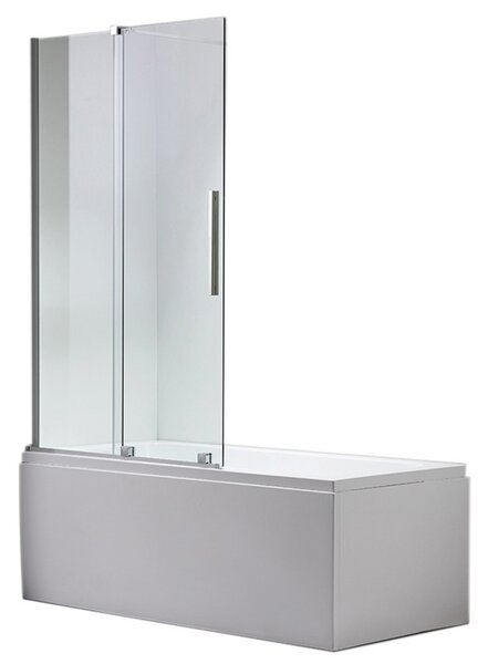 BPS-koupelny Dvoudílná vanová zástěna ASTRA CH PR 120x150 chrom