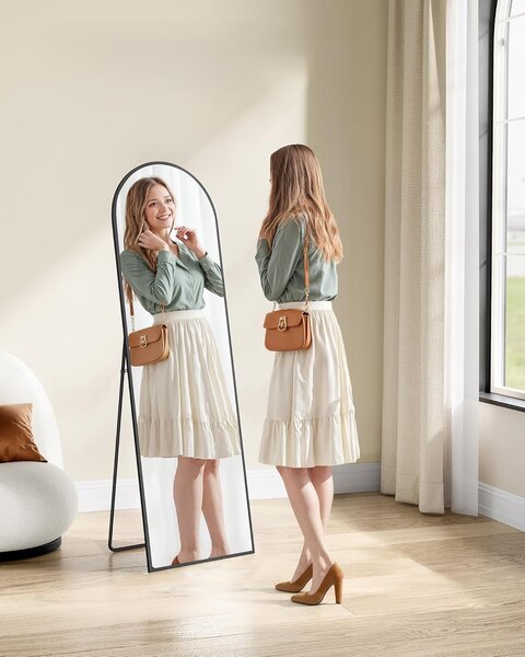 SONGMICS Volně stojící zrcadlo Fully 150 cm černé
