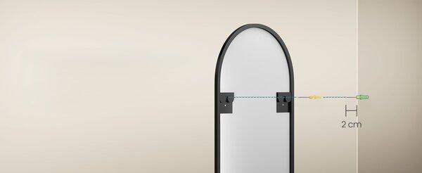 SONGMICS Volně stojící zrcadlo Fully 150 cm černé