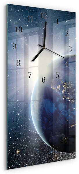 Skleněné hodiny vertikální Země Wellall zsppc-30x60-00178482