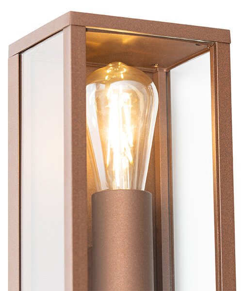 Průmyslová nástěnná lampa rezavě hnědá 38 cm 2-světlo IP44 - Charlois