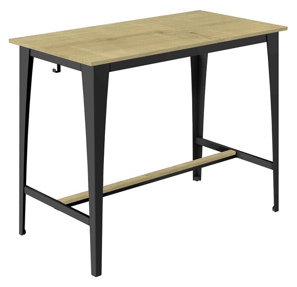 Barový stůl černý A30, dub Hamilton, 130 x 68 cm