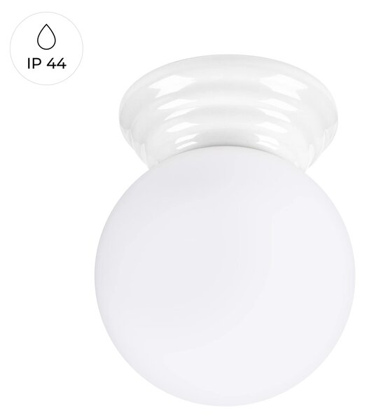 Stropní svítidlo Zori, 1x bílé skleněné stínítko, w