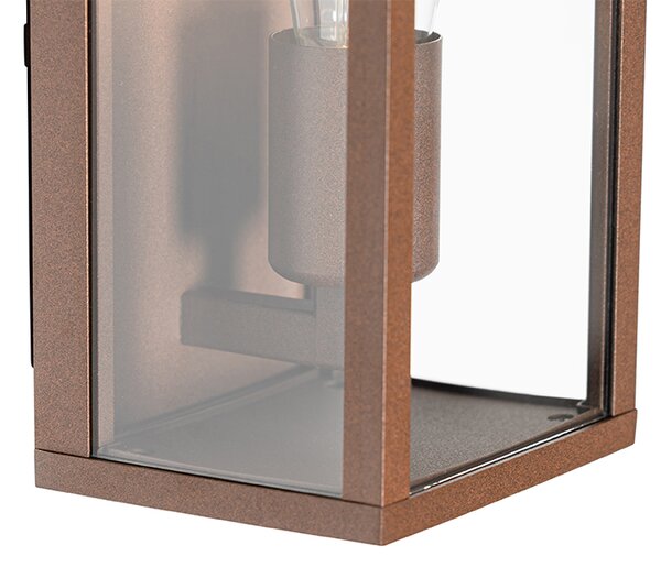 Průmyslová nástěnná lampa rezavě hnědá 26 cm IP44 - Charlois