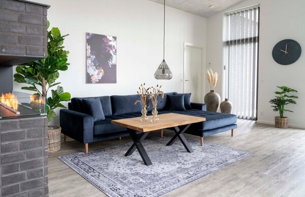 -25 % Dny MOMENTI– Nordic Living Sametová rohová pohovka Limo 290 cm, pravá