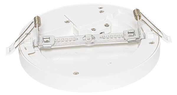 Sada 6 zapuštěných nebo povrchových bodových svítidel bílá 18 cm vč. LED 3-krokové stmívání do tepla - Trans