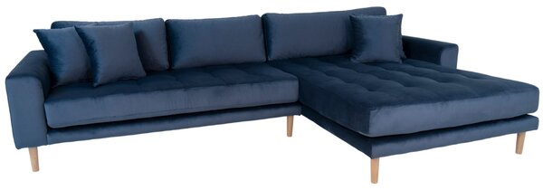 -25 % Dny MOMENTI– Nordic Living Sametová rohová pohovka Limo 290 cm, pravá