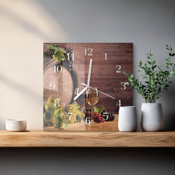 Skleněné hodiny Hrozny zskb-30x30-00085863