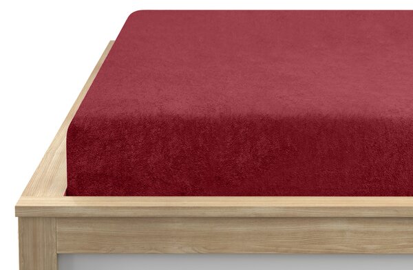 Froté prostěradlo EXCLUSIVE vínové 90 x 200 cm