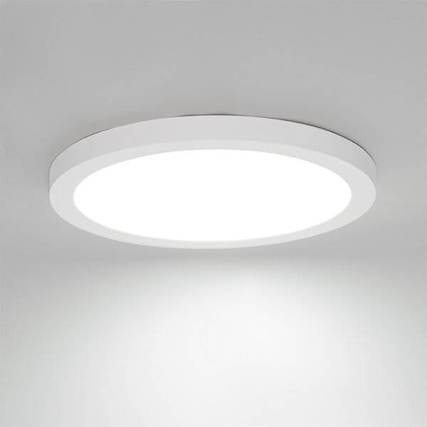 Přisazené nebo zapuštěné bodové svítidlo bílé 30 cm vč. LED 3-krokové stmívání do tepla s přepínačem Dip - Trans