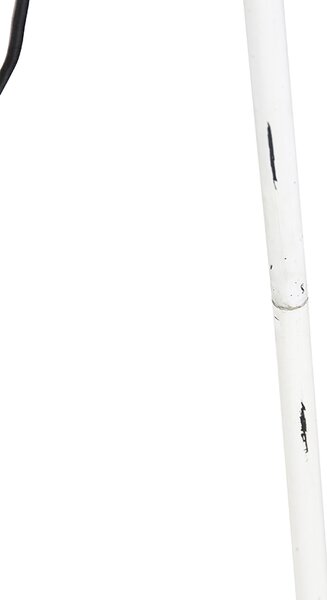 Rustikální stojací lampa trojnožka bambus s bílou - Canna Diamond