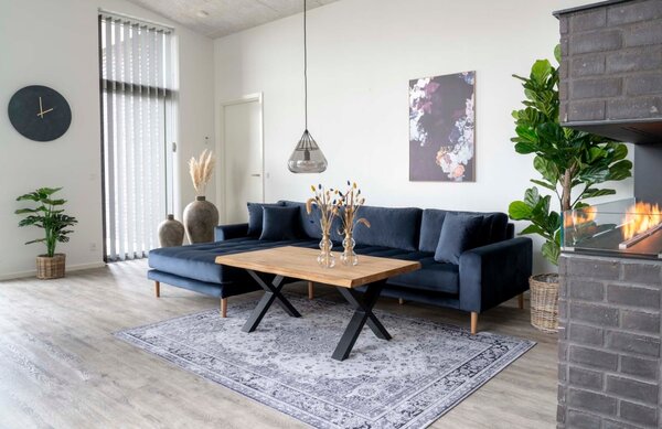 -25 % Dny MOMENTI– Nordic Living Sametová rohová pohovka Limo 290 cm, levá