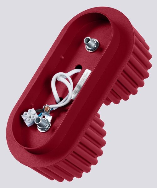 Stropní svítidlo Aura, 2x bordó hliníkové stínítko, (6 cm)
