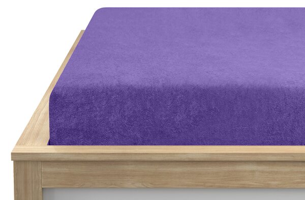 Froté prostěradlo EXCLUSIVE tmavě fialové 90 x 200 cm
