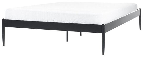 Manželská postel 140 cm Victoire (černá) (s roštem). 1076353