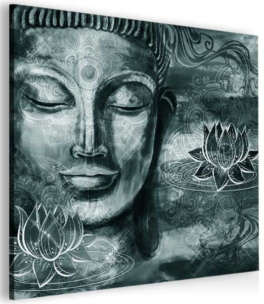 Malvis Abstraktní obraz šedý Buddha Velikost (šířka x výška): 40x40 cm