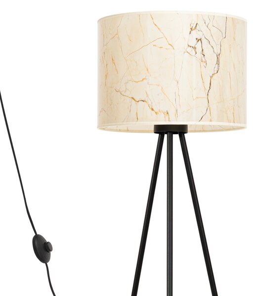Stojací lampa Nevia, 1x textilní stínítko se vzorem, b