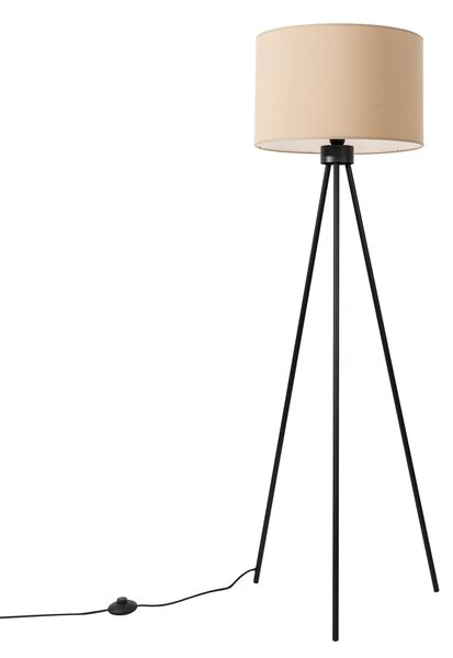 Stojací lampa Nevia, 1x béžové textilní stínítko, b