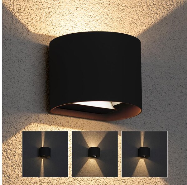 Brilagi - LED Venkovní nástěnné svítidlo RONDO LED/6W/230V černá IP54