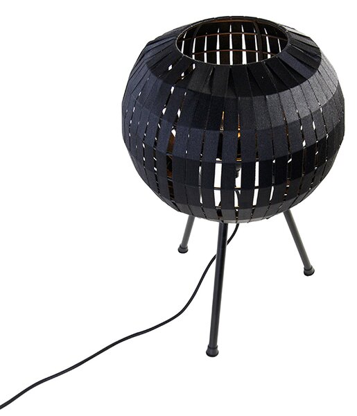Moderní stolní lampa na stativu černá - Zoë