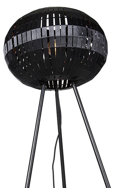 Moderní stojací lampa trojnožka černá - Zoë