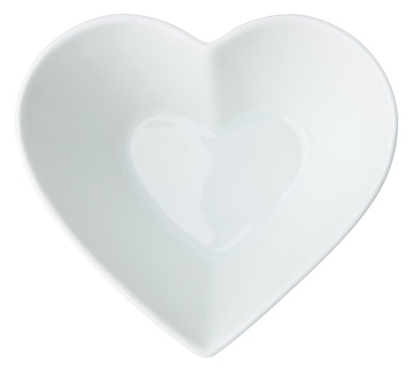 Servírovací miska Mikasa tvaru Srdce, 13 x 12 cm bílý porcelán MKCHHRTBSML