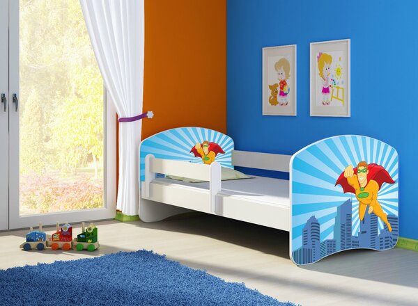 Dětská postel - Superhrdina 2 140x70 cm bílá