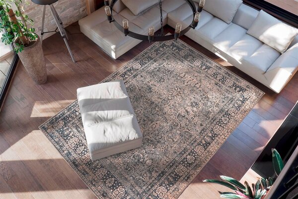 KOBEREC TKANÝ NA PLOCHO, 150/230 cm vícebarevná, černá Kayoom - Online Only koberce & rohožky, Online Only
