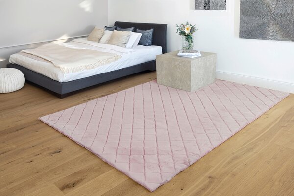 KOBEREC S VYSOKÝM VLASEM, 80/150 cm růžová Kayoom - Online Only koberce & rohožky, Online Only
