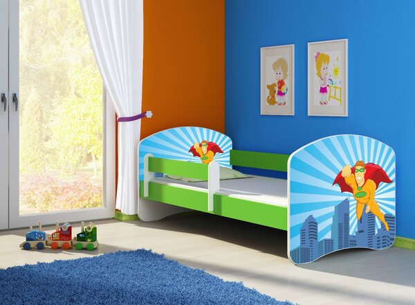Dětská postel - Superhrdina 2 140x70 cm zelená
