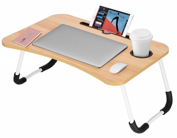 Stolek na notebook 60x40 cm SPRINGOS HA4011 světle hnědý