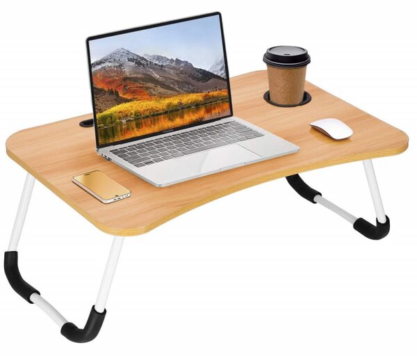 Stolek na notebook 60x40 cm SPRINGOS HA4011 světle hnědý