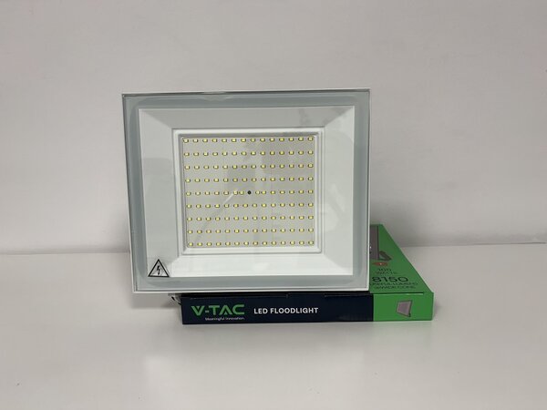 V-TAC Bílý LED reflektor 100W, Studená bílá 6000 - 6500K