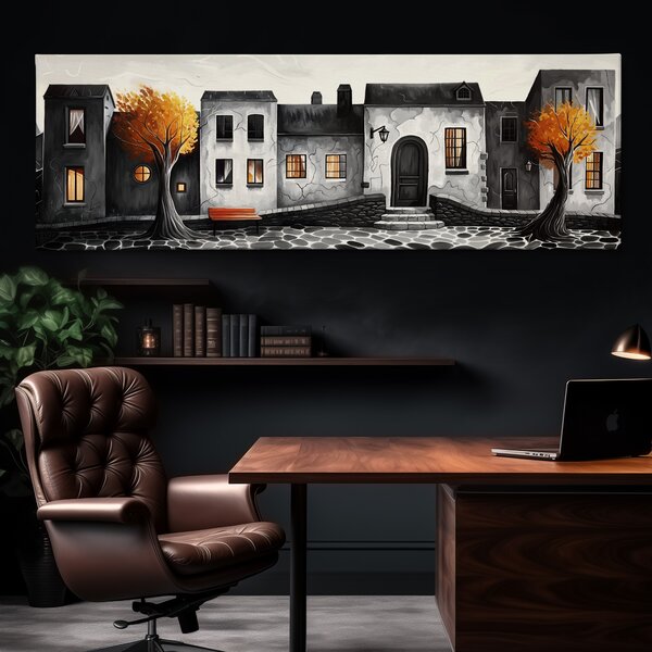 Obraz na plátně - Malé náměstí v El Tobar FeelHappy.cz Velikost obrazu (šířka x výška): 120 x 40 cm