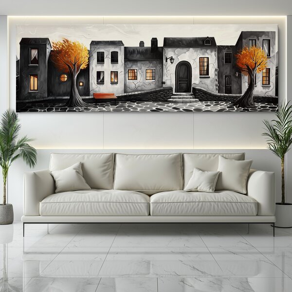 Obraz na plátně - Malé náměstí v El Tobar FeelHappy.cz Velikost obrazu (šířka x výška): 120 x 40 cm
