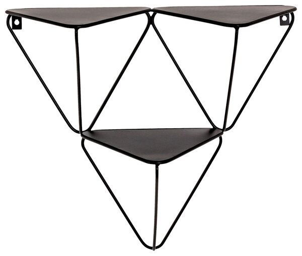 NÁSTĚNNÝ REGÁL, černá, 48/42/22 cm - Online Only regály & police, Online Only