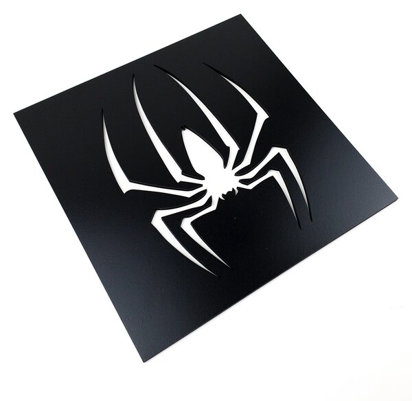 Dřevěná nástěnná dekorace Znak Spiderman černý