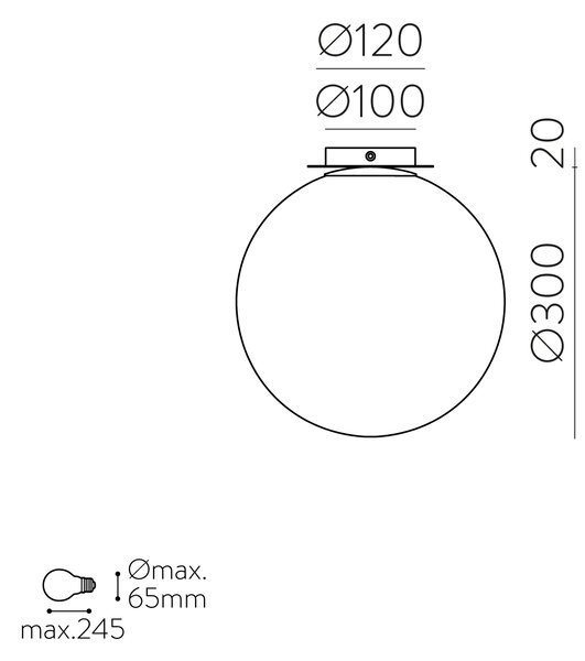 ACB Iluminacion Stropní LED svítidlo PARMA, ⌀ 30 cm, 1xE27 15W, IP44 Barva: Zlatá