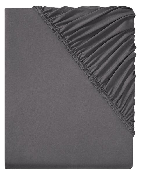 Livarno home Žerzejové napínací prostěradlo Modal, 90-100 x 200 cm (tmavě šedá) (100390070001)