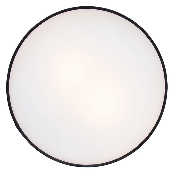 Moderní stropní svítidlo černé 40 cm se zlatým vnitřkem - Drum