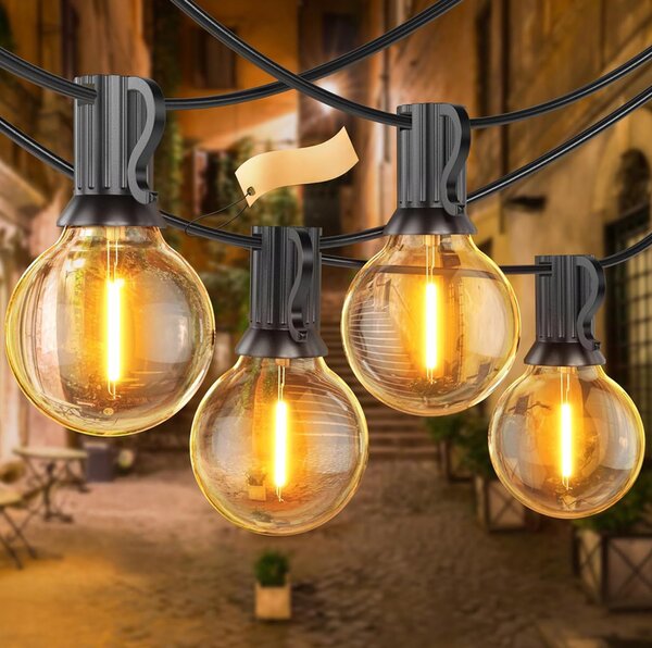 Smart LED Zahradní světelná girlanda 20m/36x/LED žárovka E12