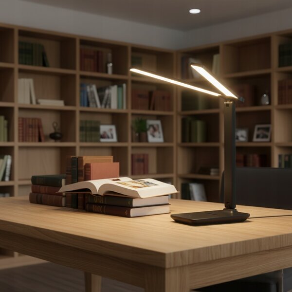 Smart LED LED stolní dotyková pracovní lampa 2x5W 2x200Lm USB-C černá barva