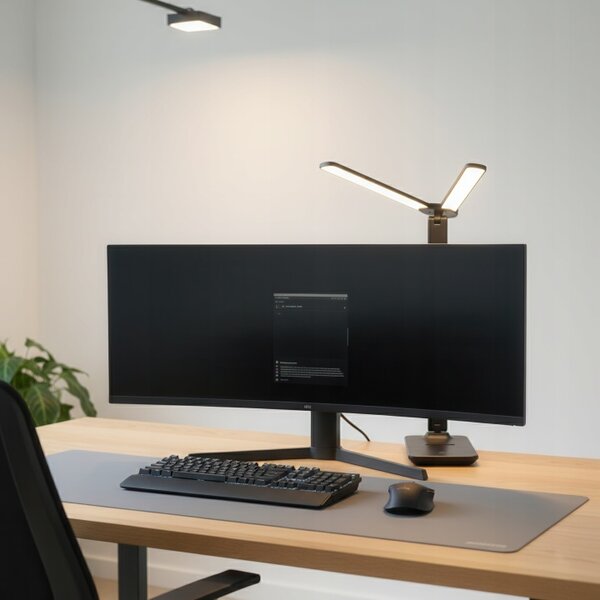 Smart LED LED stolní dotyková pracovní lampa 2x5W 2x200Lm USB-C černá barva