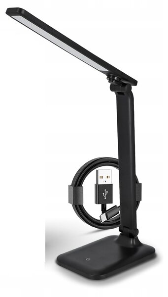 Smart LED LED stolní dotyková pracovní lampa 5W 200Lm USB-C černá barva
