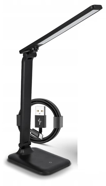 Smart LED LED stolní dotyková pracovní lampa 5W 200Lm USB-C černá barva