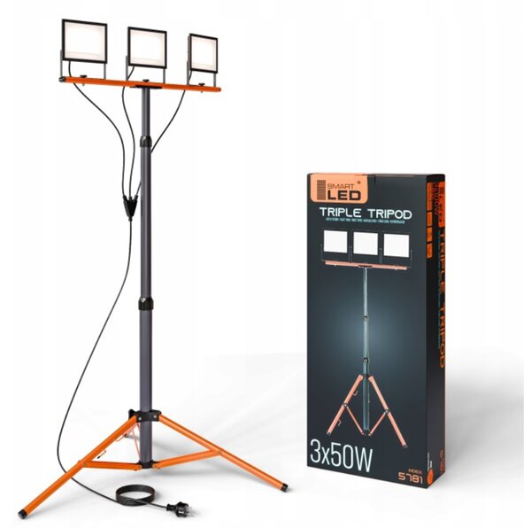 Smart LED LED reflektor se stojanem 3x50W/16500Lm/IP65