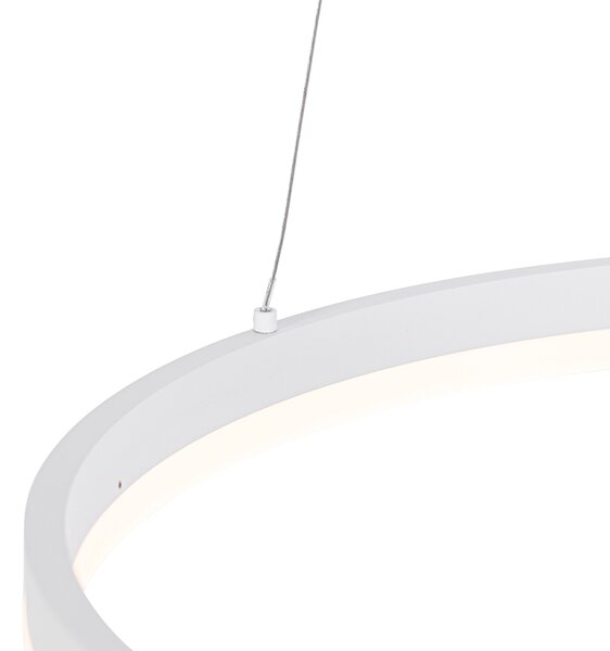 Designové závěsné svítidlo bílé 60 cm vč. LED 3-stupňové stmívatelné - Anello