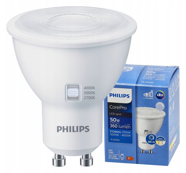 LED žárovka GU10 4,8W 360lm CorePro CCT