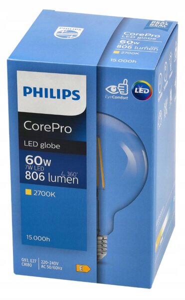 SADA 3 ks. E27 G93 LED žárovka 7W WW 806lm CorePro 2700K